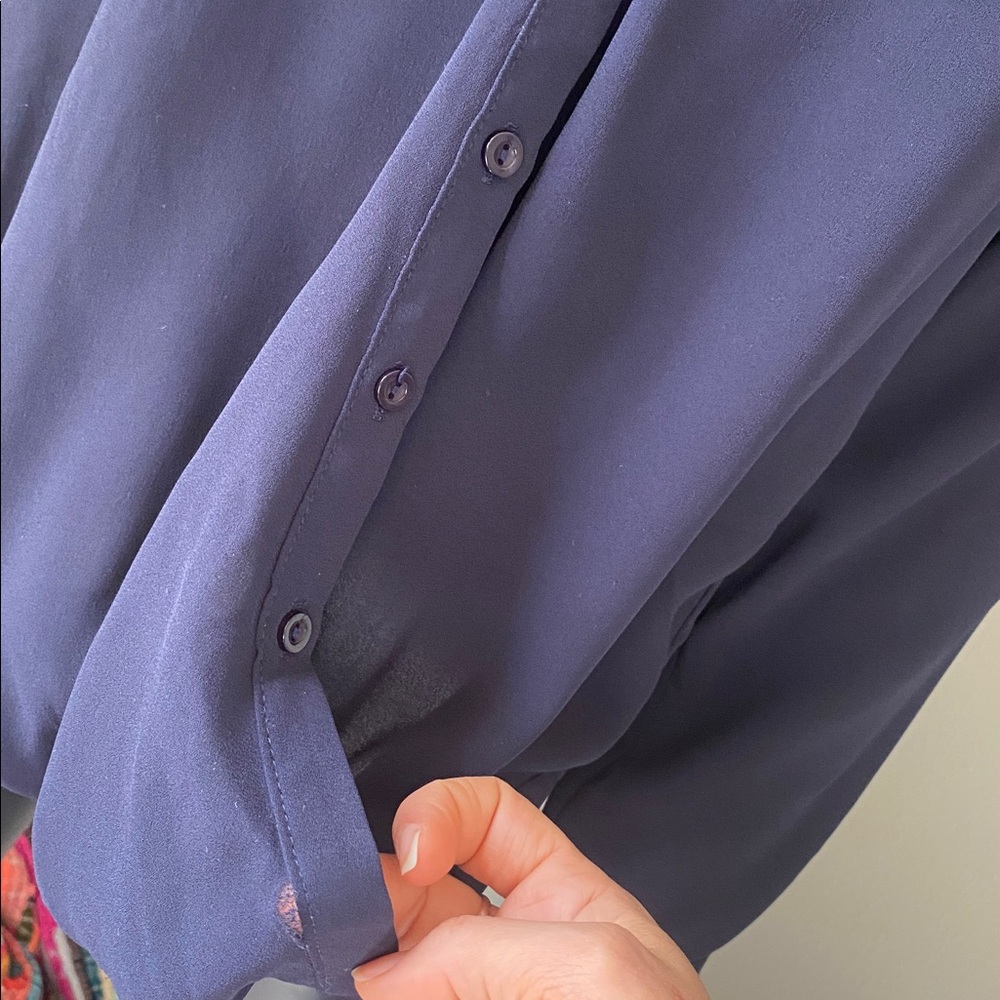 Lulu's Navy Blue Blouse - Picture 14 of 14